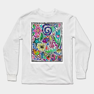 Happy little doodle Long Sleeve T-Shirt